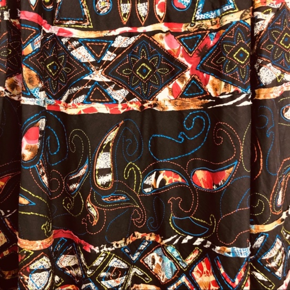Chico’s - A-line Patterned & Embroidered Skirt